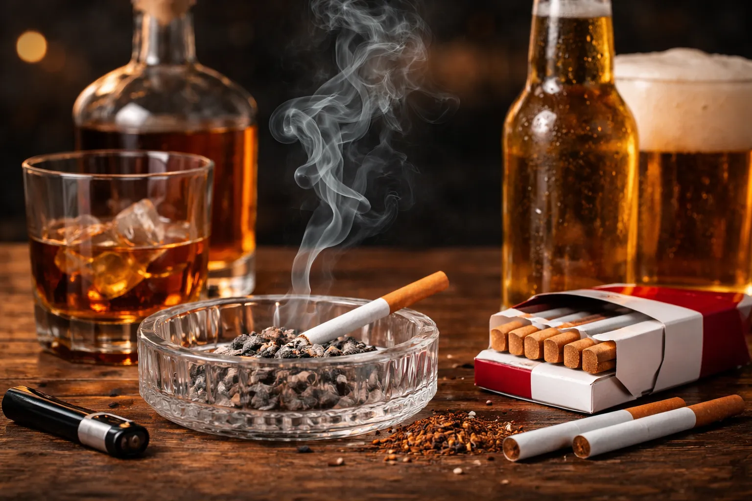 Алкоголь и курение: двойной удар по организму